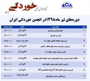 دوره‌های تیرماه در انجمن خوردگی ایران